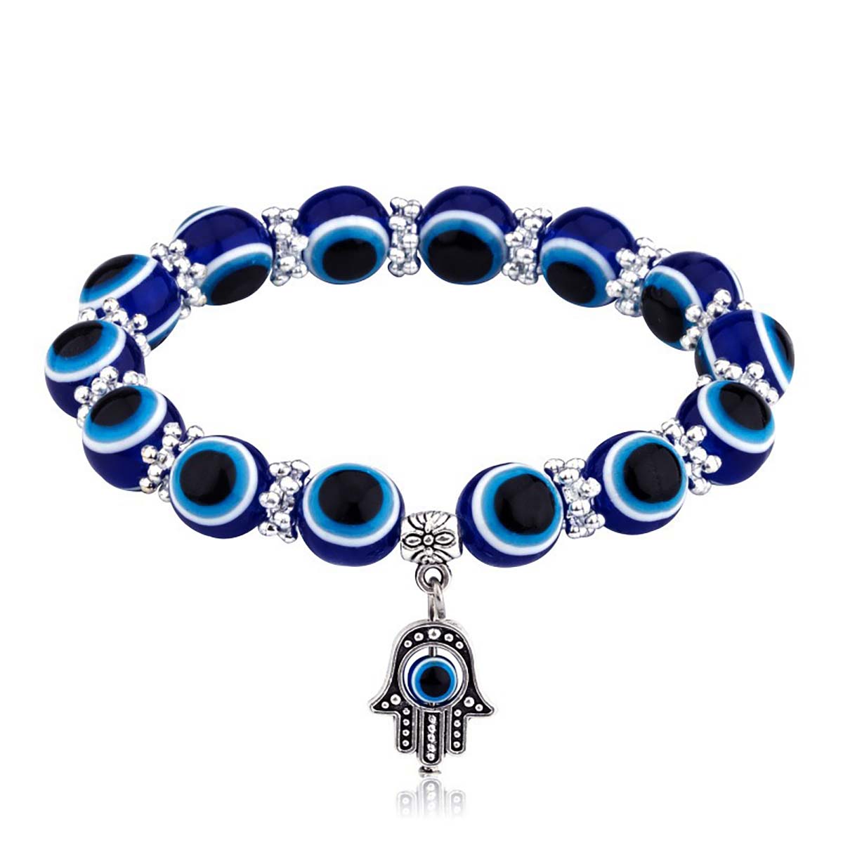 Men Accessories Evil Eye - Bransoletki z tureckim okiem proroka, niebieskie,