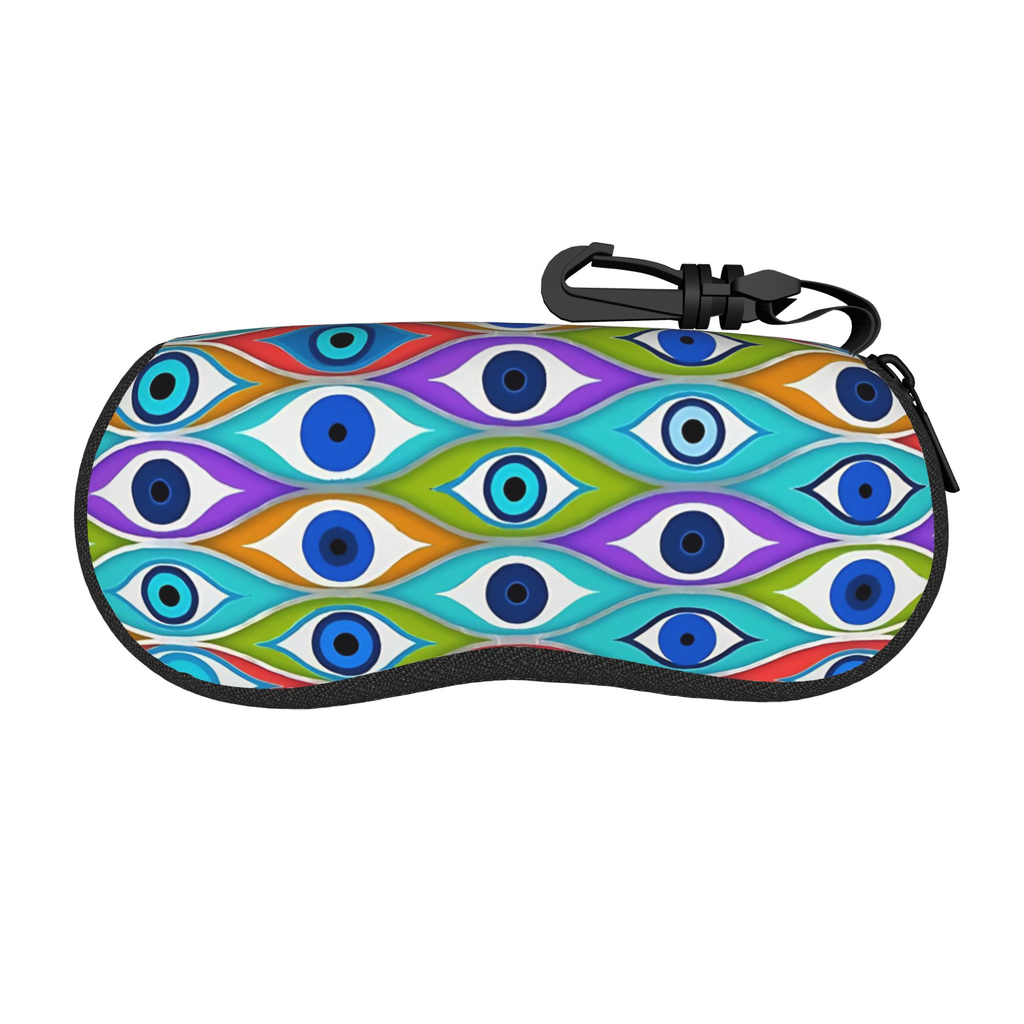 Men Accessories Evil Eye - Kolorowe etui na okulary z motywem