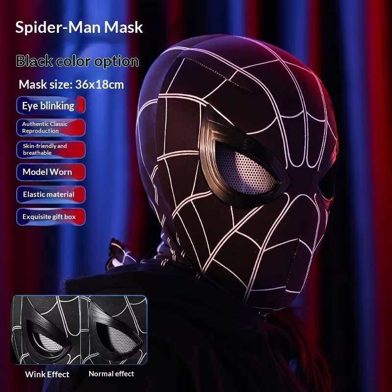 Men'S Accessories Display - Hełm Spider-Mana z ruchomymi oczami, fajny