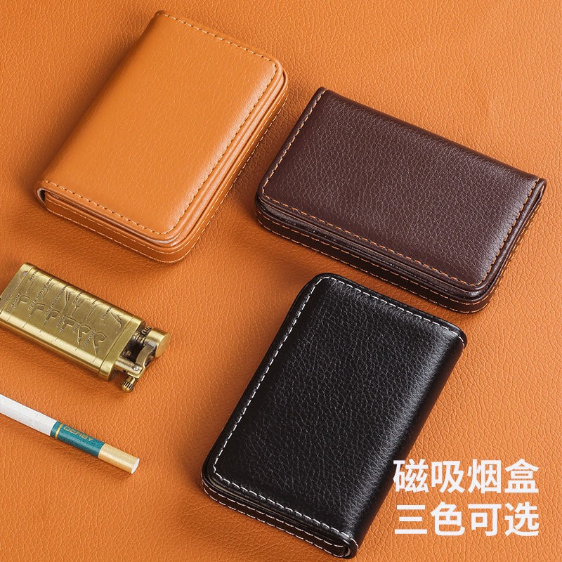 Men'S Accessories Holder - Przenośne etui na papierosy 8mm, skóra
