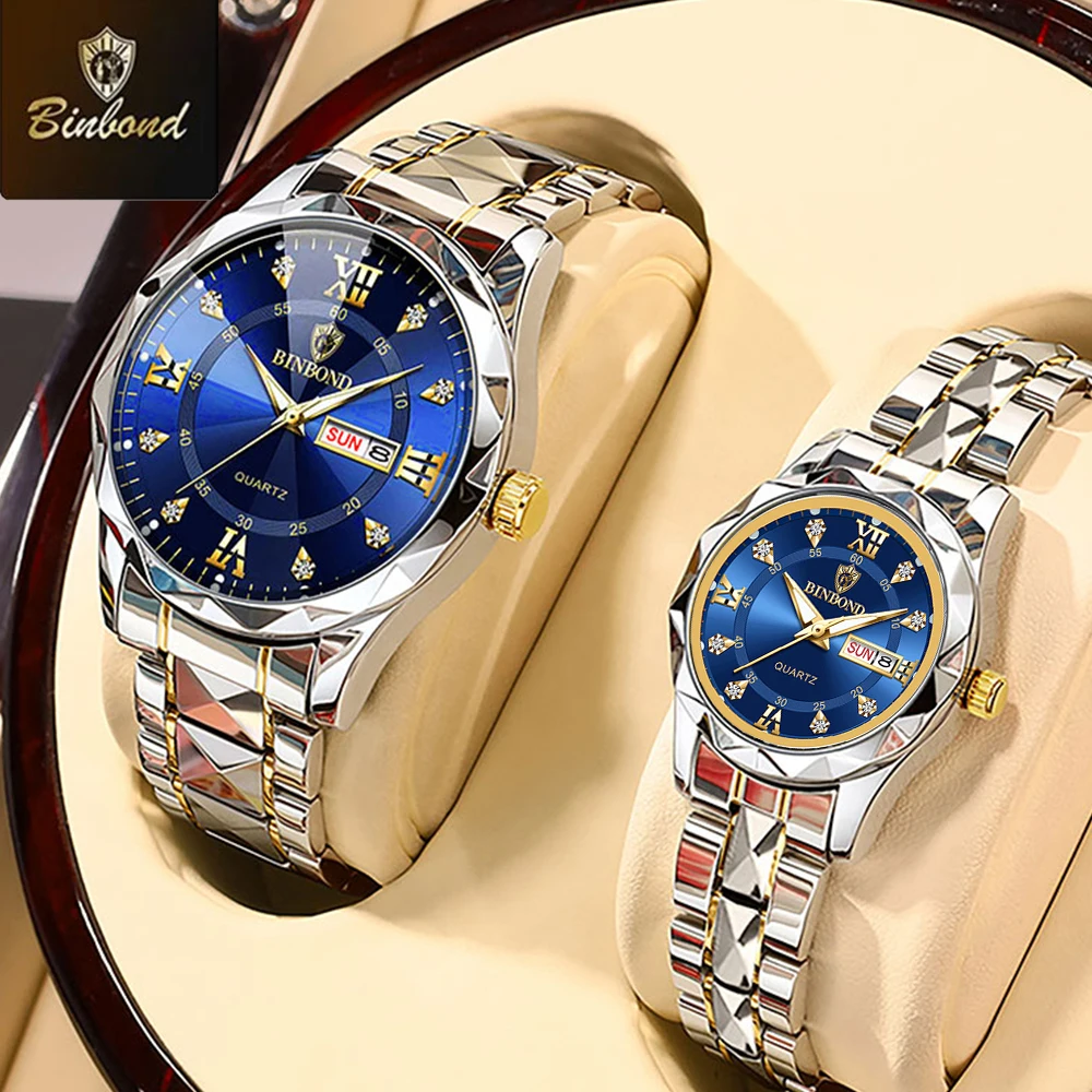 Men'S Accessories Display - BINBOND 2 szt./komplet Zegarki dla par