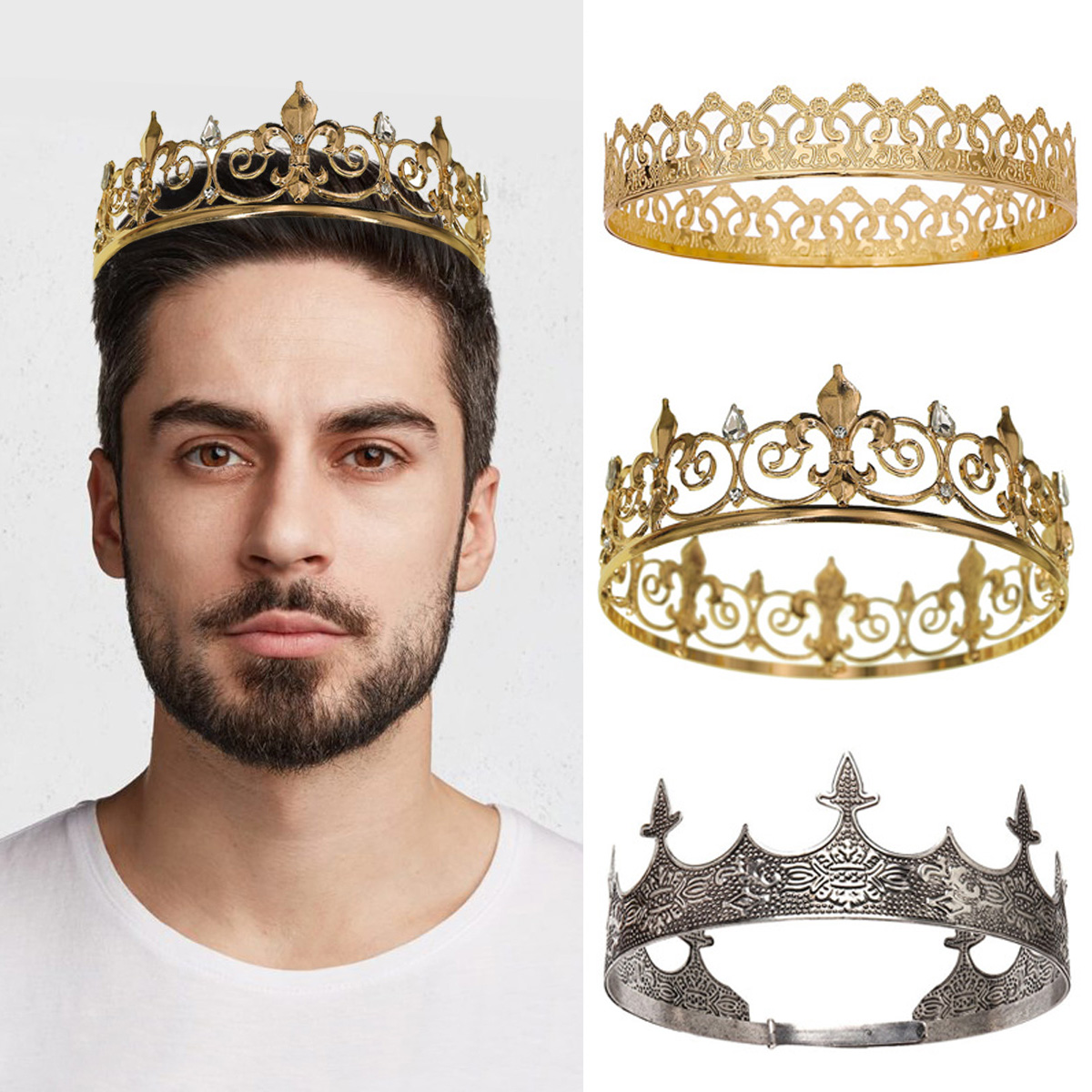 Men Accessories For Party - Korona Królewski Król Królowa dla Kobiet/Mężczyzn