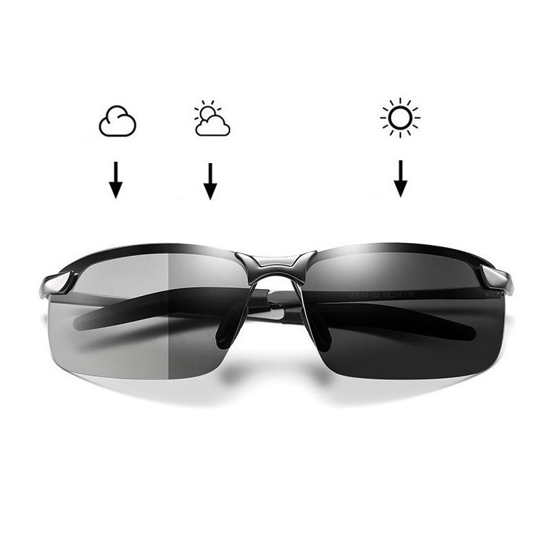 Sunglasses Polarized Men - Klasyczne fotochromowe okulary przeciwsłoneczne męskie, polaryzacyjne
