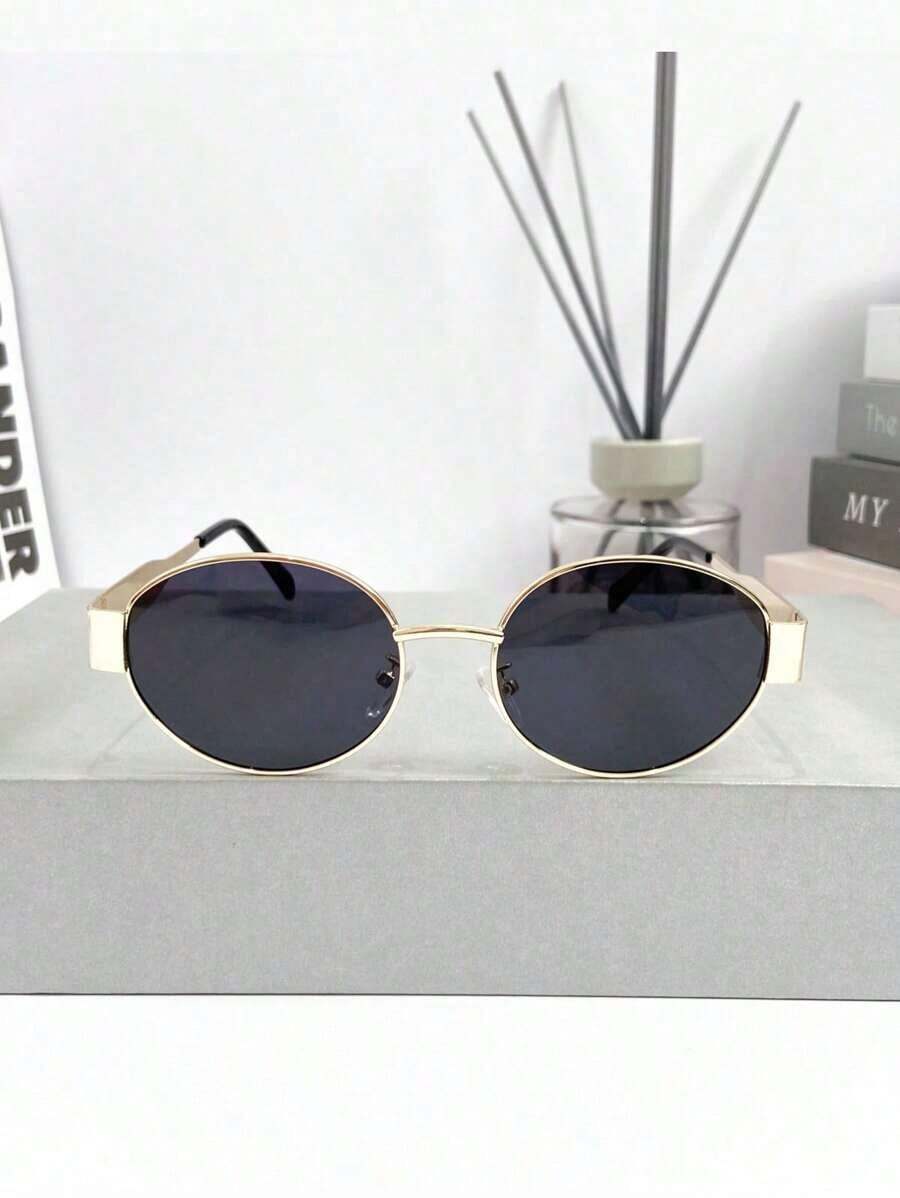 Sunglasses Polarized Men - Nowe Retro Okulary Metalowe Owalne z