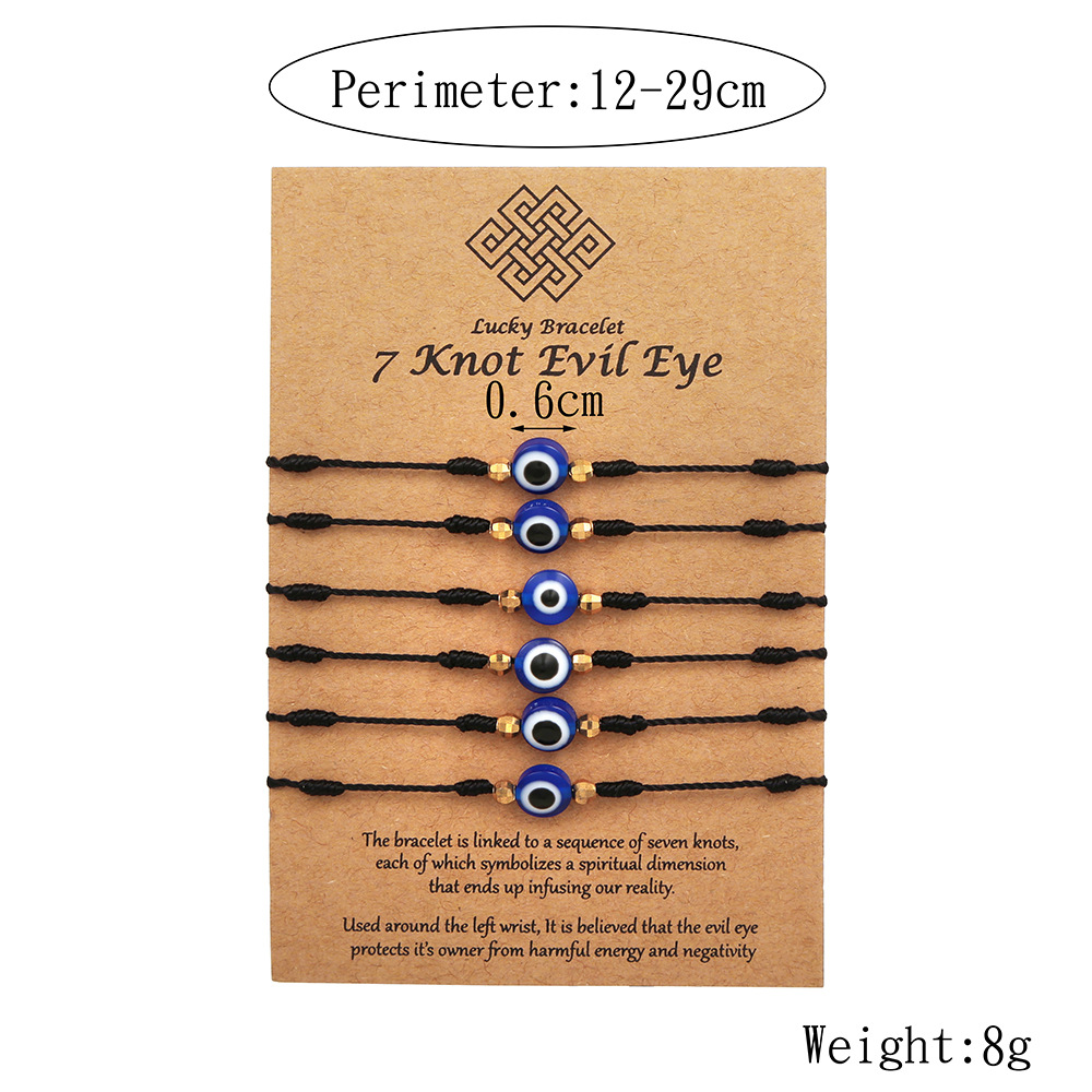 Zestaw 6 bransoletek z niebies – Men Accessories Evil Eye recenzja i cena