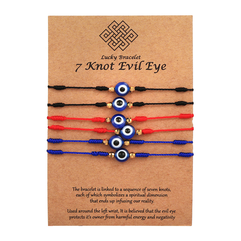 Zestaw 6 bransoletek z niebies – Men Accessories Evil Eye recenzja i cena