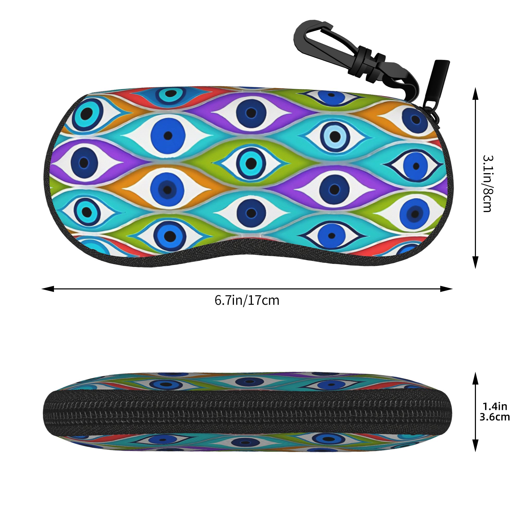 Kolorowe etui na okulary z mot – Men Accessories Evil Eye recenzja i cena