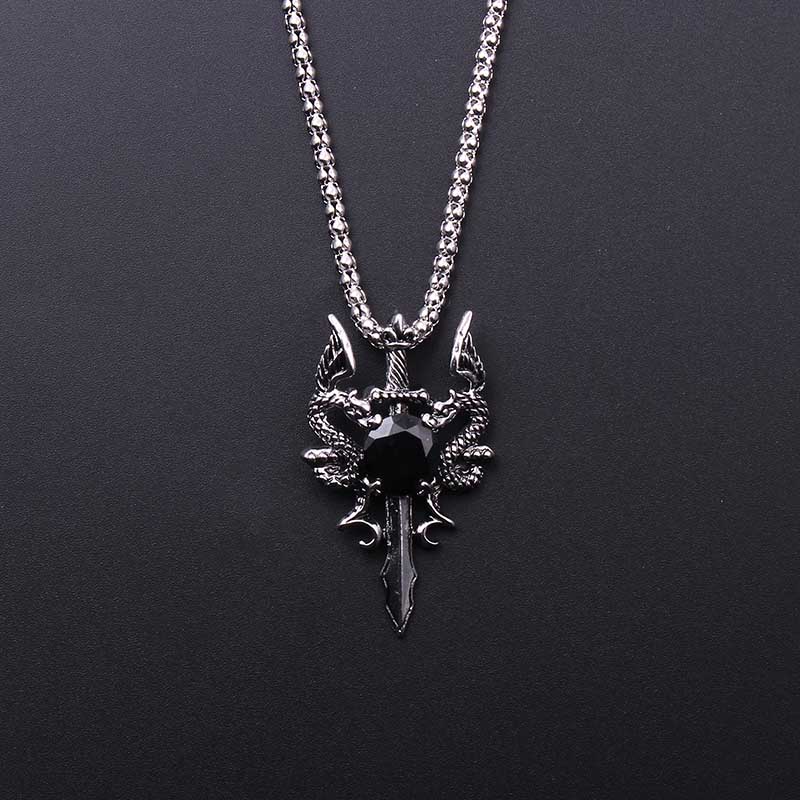 Naszyjnik Krzyż z Czarnym Kami – Men'S Accessories And Jewelry recenzja i cena